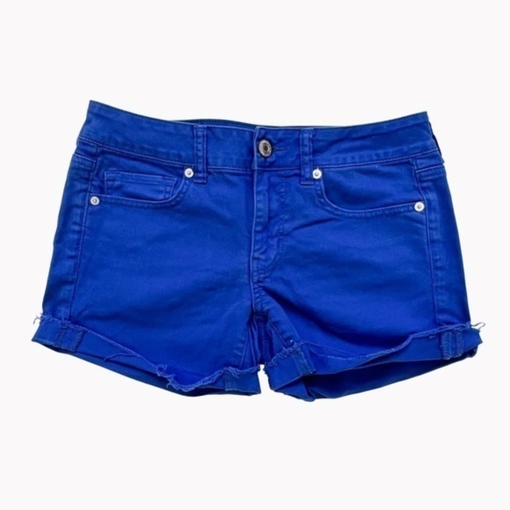 AMERICAN EAGLE OUTFITTERS Blue Stretch Denim Shorts Size 8